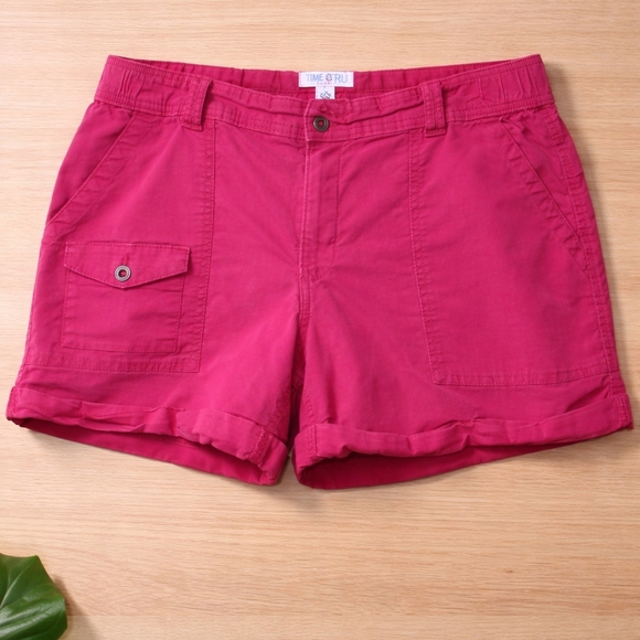 Time and Tru Pants - Time and Tru Women's Vibrant Pink Cargo Shorts